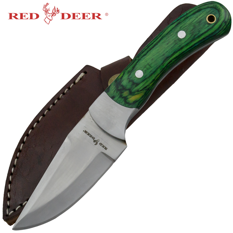 Red Deer Wooden Handle Hunting Knife