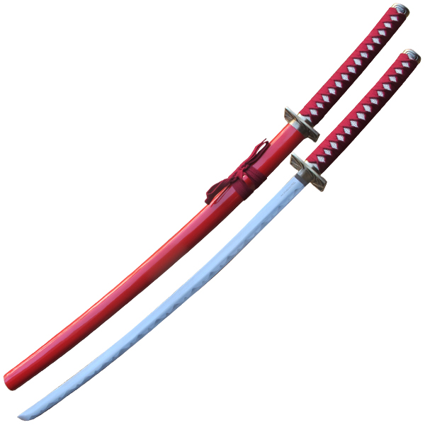 Red Wrapped Katana Samurai Sword