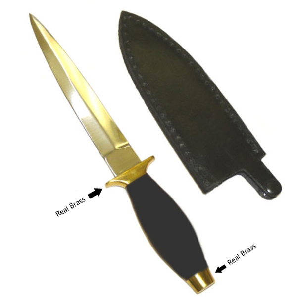 Revolutionary British Boot Knife (Black/Gold) BK-101-7-BK