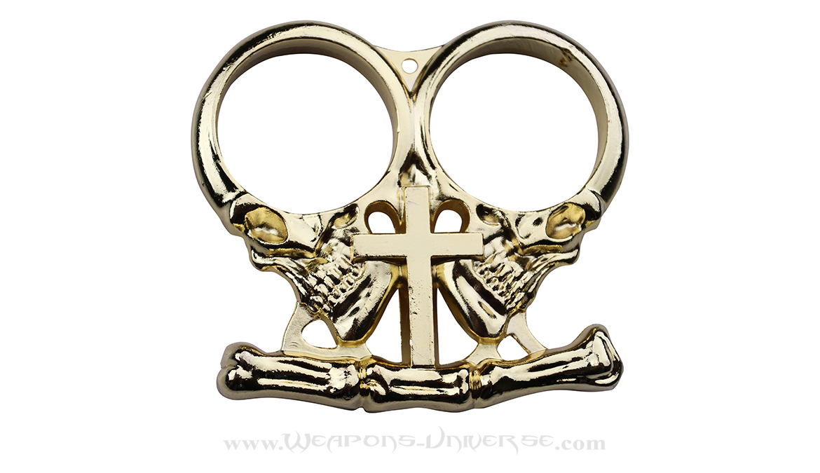 Sacred Skulls 2-Finger Knuckles, Gold