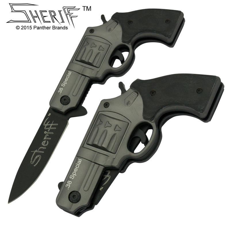 Sheriff .38 Special Revolver Knife, Black