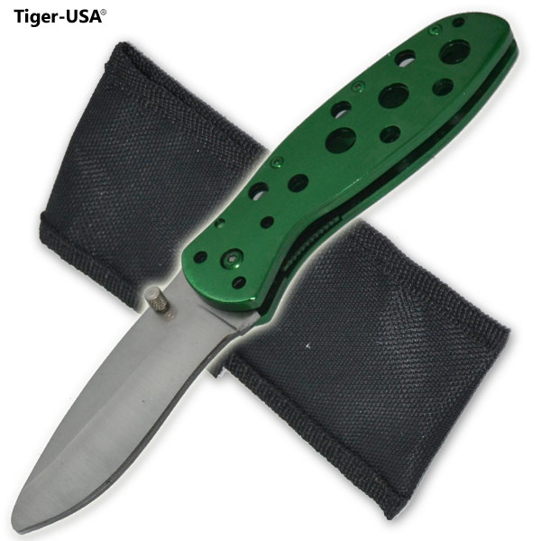 Shredder Spring Assisted Knife, Green
