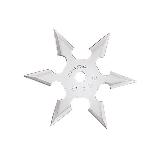 Sixter Throwing Star, Semi-Pro, 6 Pointed, Silver, 4 inches