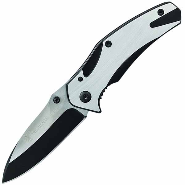 Smith & Wesson CK401 Black, Silver Handle Knife