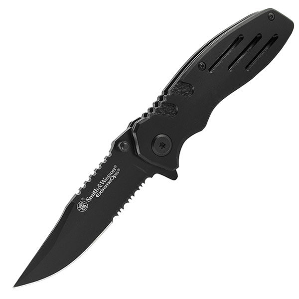 Smith & Wesson SWA24S Extreme Ops, Black Aluminum Knife