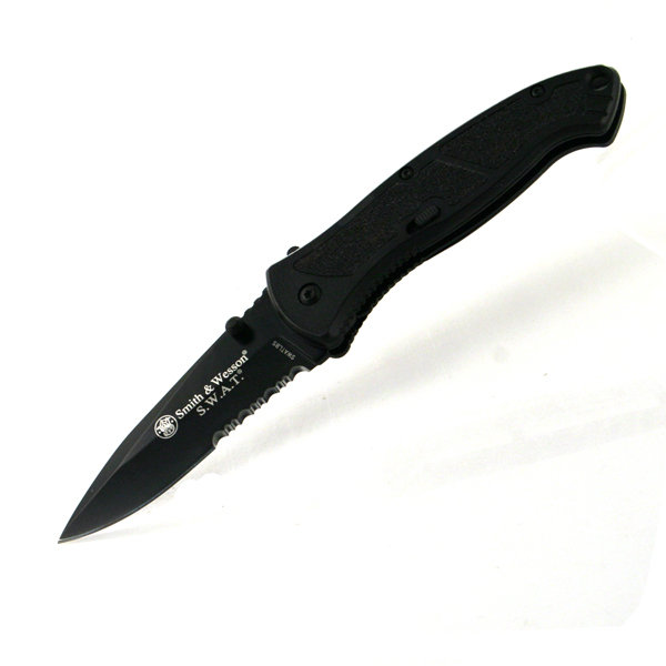 Smith & Wesson SWATLBS SWAT Magic, Large, Black, Combo Knife