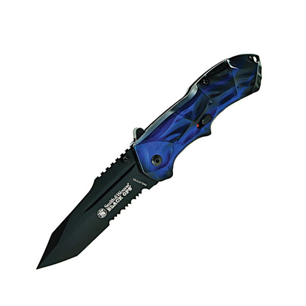 Smith & Wesson SWBLOP3TBLS Black Ops 3 Blue, ComboEdge Knife