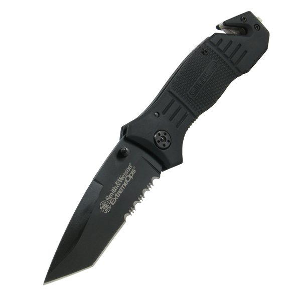 Smith & Wesson SWFR2S Extreme Ops, Black Tanto, ComboEdge Knife