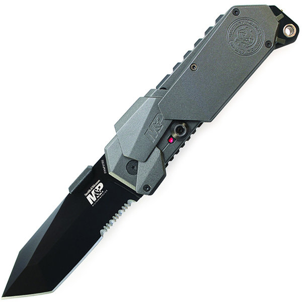 Smith & Wesson SWMP9BTS M&P MAGIC, Gray, Tanto Combo Knife