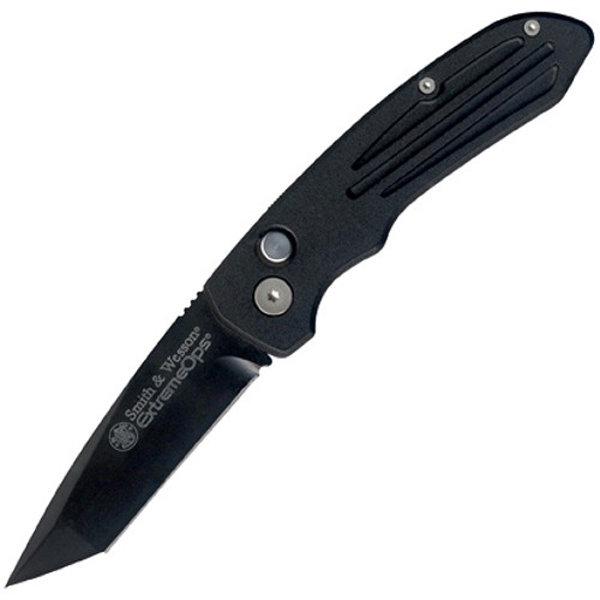 Smith & Wesson X-SW50BT Extreme Ops Automatic, Black Aluminum Knife