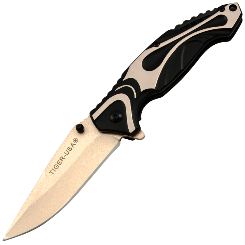 Spring Assisted Blade Capitol Agent Knife, White