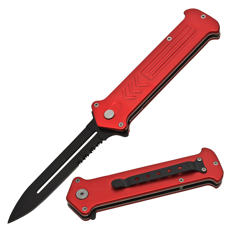 Spring Assisted Knife, Red