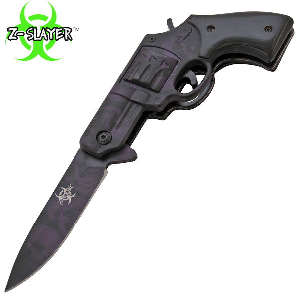 7.25 Inch Z-Slayer Undead Gasher Pistol Knife (Purple) TF-706-SK-PP
