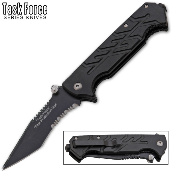 8.5 Inch "Task-Force" Tactical Folder - Black P-223-BBK