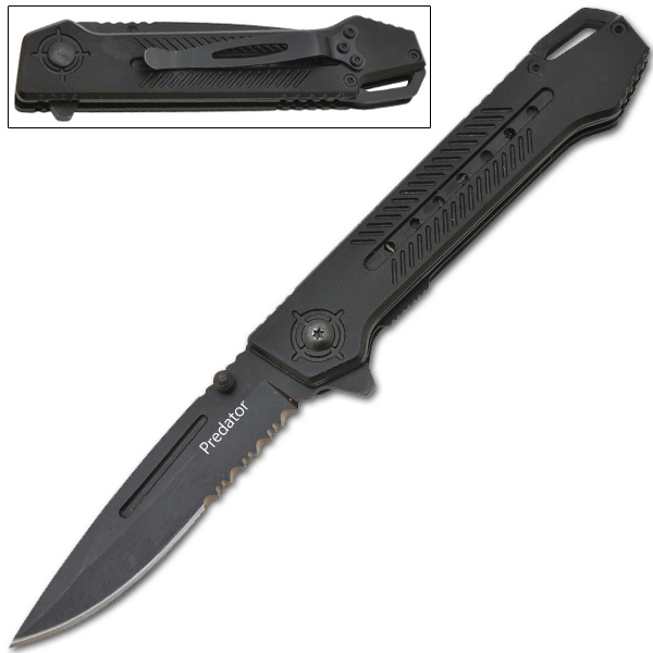 8 Inch "Predator" Trigger Assisted Knife Black