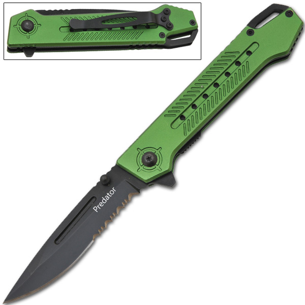 8 Inch "Predator" Trigger Assisted Knife Green