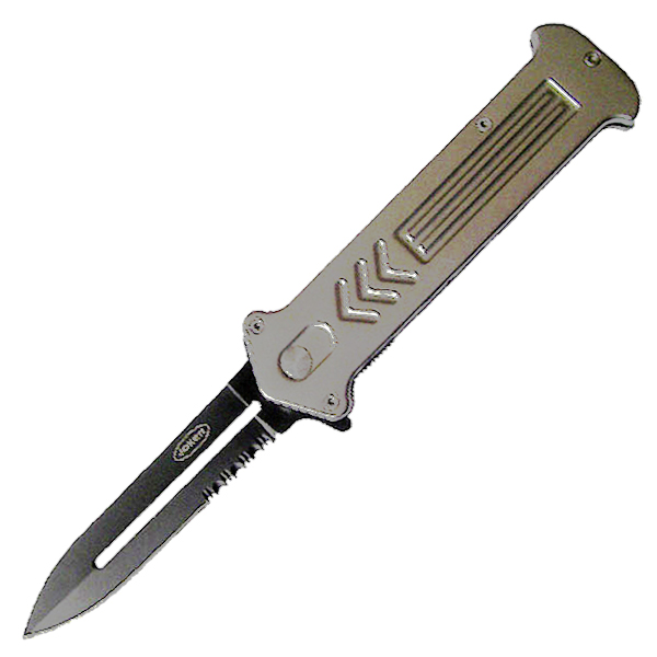 9 Inch Senior Joke Black & Silver Folding Knife JK-458-SE