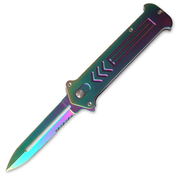 9 Inch Senior Rainbow Joke Folding Knife JK-458-RB