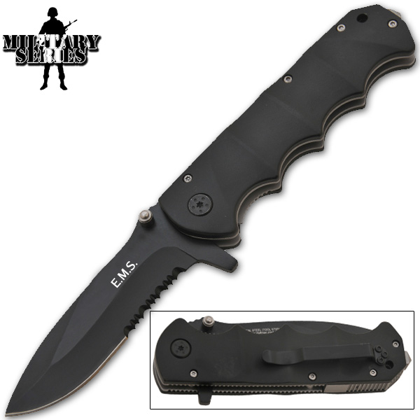 Half Pound of Power - Tactical Rescue Trigger Assisted Knife - E.M.S. K-74