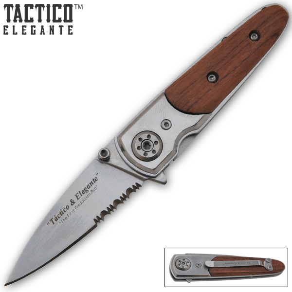 Tactico & Elegante Spring Assisted Knife Rosewood