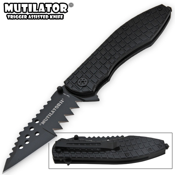 The Mutilator II Trigger Assisted Knife Black
