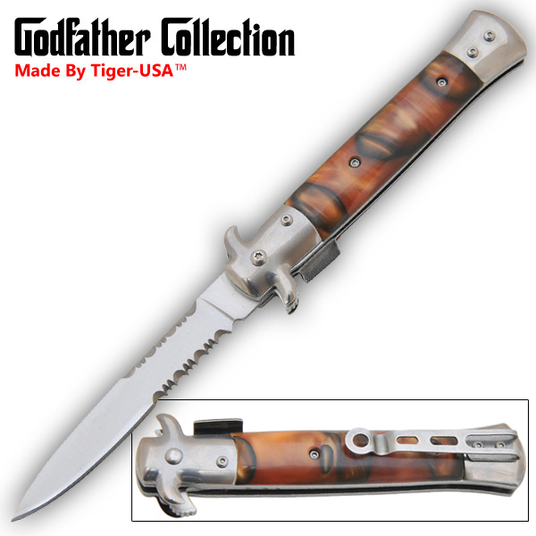 Trigger Assisted Godfather Stiletto Style Collection (Cinnamon)  CLD112