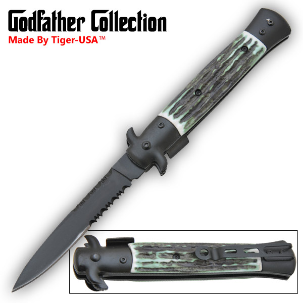 Trigger Assisted Godfather Stiletto Style Collection (Green Bone) CLD95