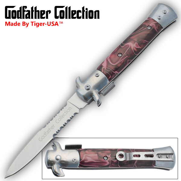 Trigger Assisted Godfather Stiletto Style Collection (Ruby Red) CLD116