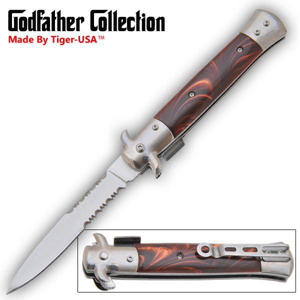 Trigger Assisted Godfather Stiletto Style Collection (Chocolate) CLD109