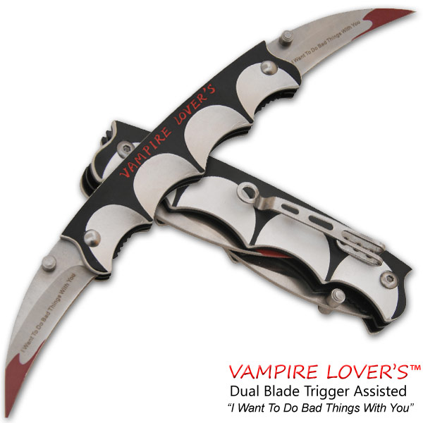Vampire Lover's Trigger Assisted Dual Knife VL-BK