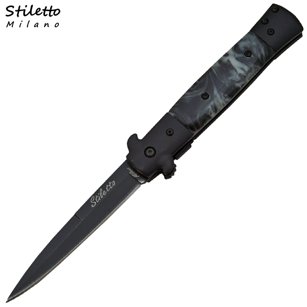 Stiletto Godfather Knife Black and White