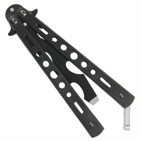 Swallowtail Butterfly Knife, Beverage Opener, Multi-Tool, Black