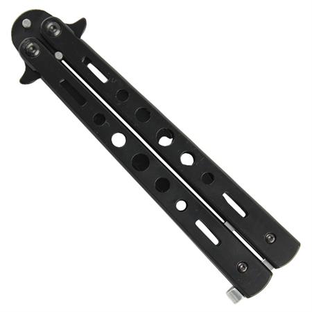 Swallowtail Butterfly Knife Trainer, Black, Closed