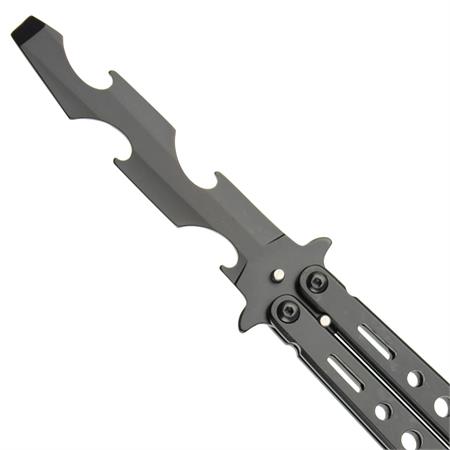 Swallowtail Butterfly Knife Trainer, Black, Closeup