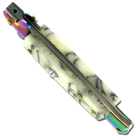 Switchblade Automatic Knife Titanium Pearl, Liner