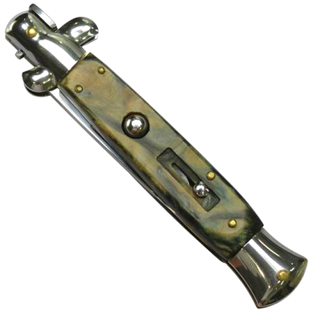 Silver Agate Switchblade