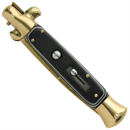 Switchblade Automatic Knife, Gold Whitewall