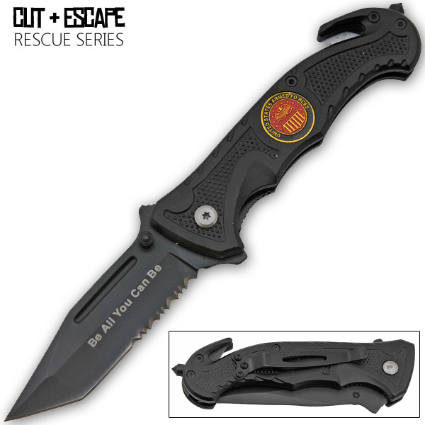 Tactical Rescue Folder Knife, Tanto