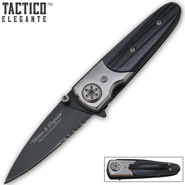 Tactico & Elegante - Spring Assisted Knife, Gray Handle