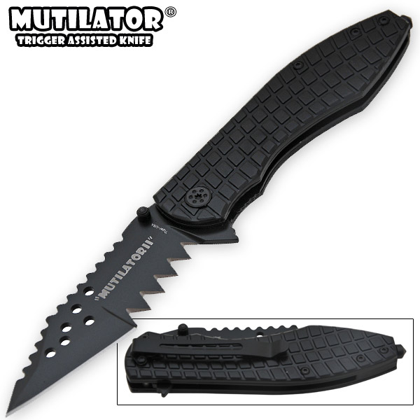 The Mutilator II - Spring Assisted Knife, Black SX-2012
