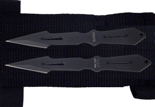 2 Piece Throwing Knives - Black A-1030-G