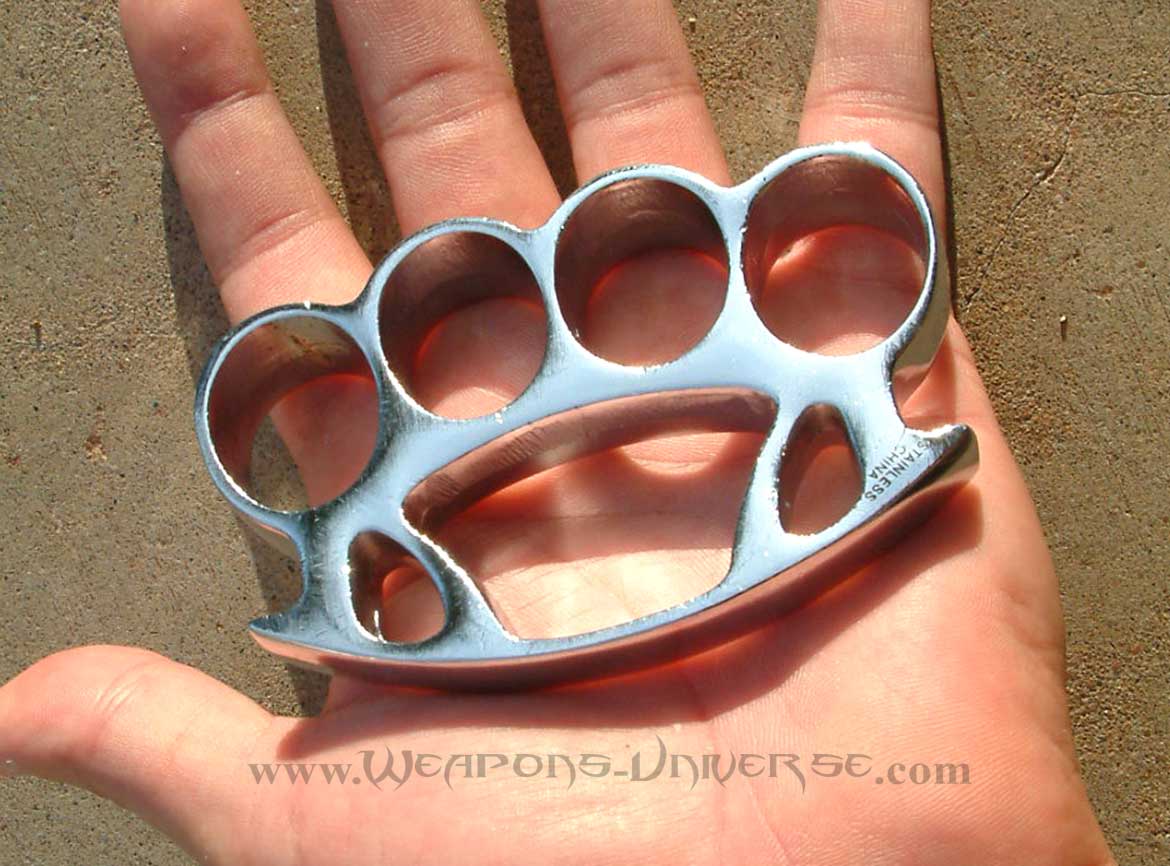 Thug Brass Knuckles, Chrome, Medium