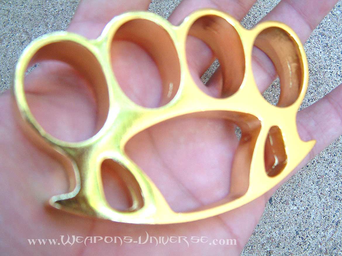Thug Brass Knuckles, Gold, Medium