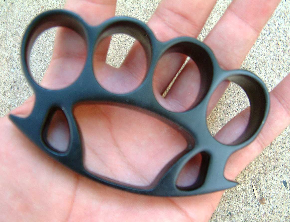 Thug Brass Knuckles, Black, Medium