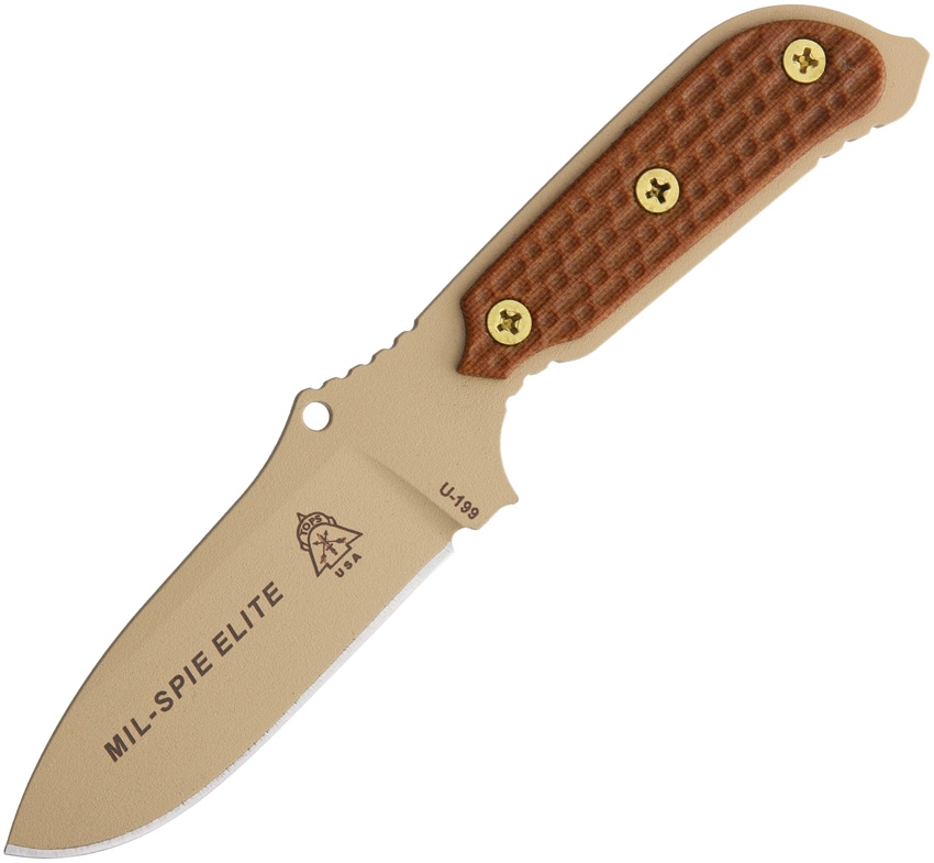 TOPS MIL3ELITETAN Mil-Spie3 Elite Tan Knife