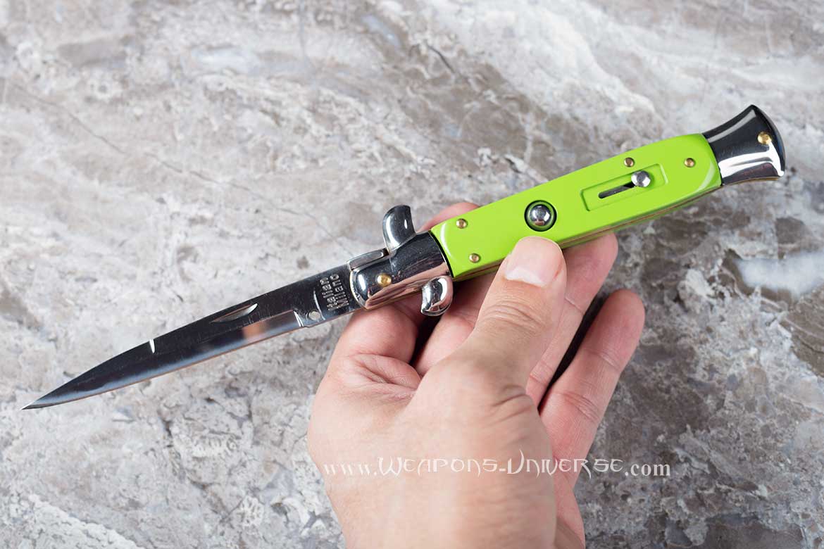 Toxic Green Switchblade Stiletto Knife Automatic