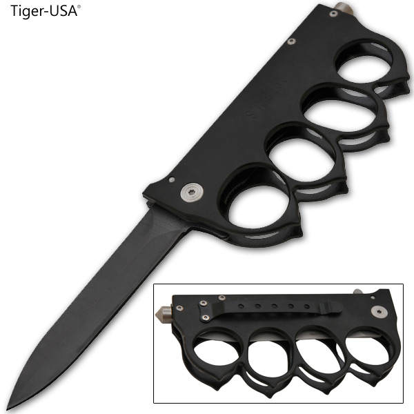 U.S.1918 Trench Knuckle Knife Spring Assisted Folder