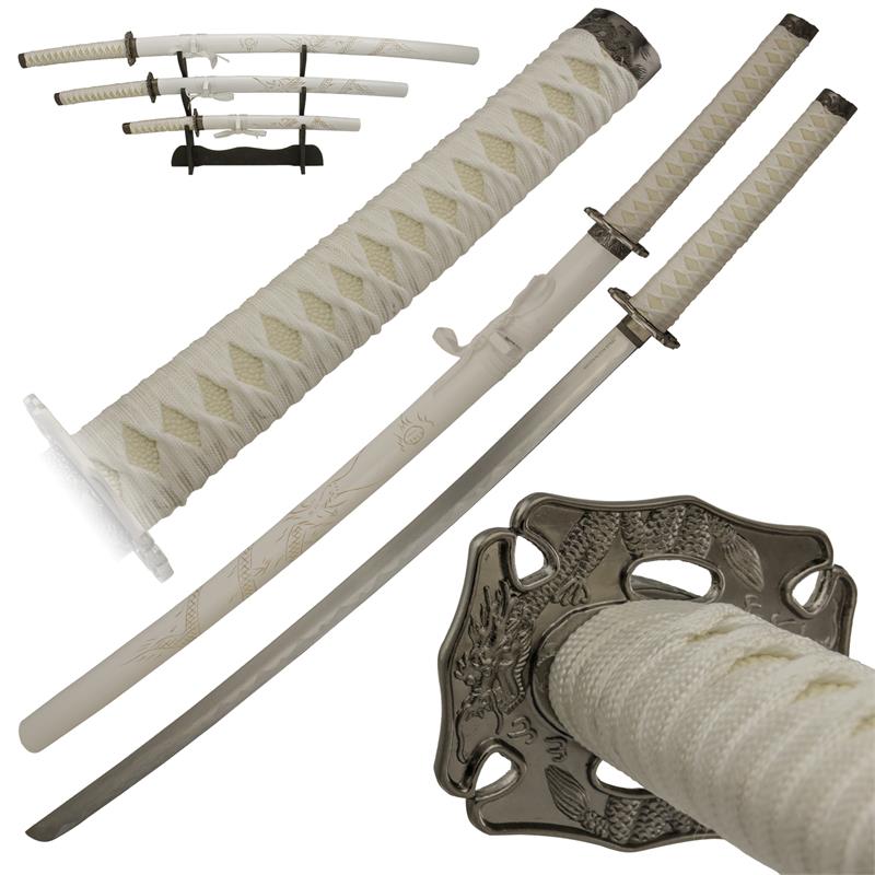 White Tiger Samurai Katana Sword Set