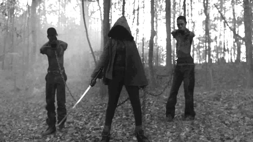 Michonne with Sword and Zombie Slaves