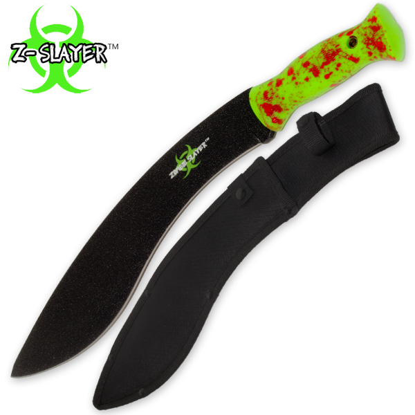 Z-Slayer Undead Blood Gurkha Kukri Full Tang Machete Z-1046-GR